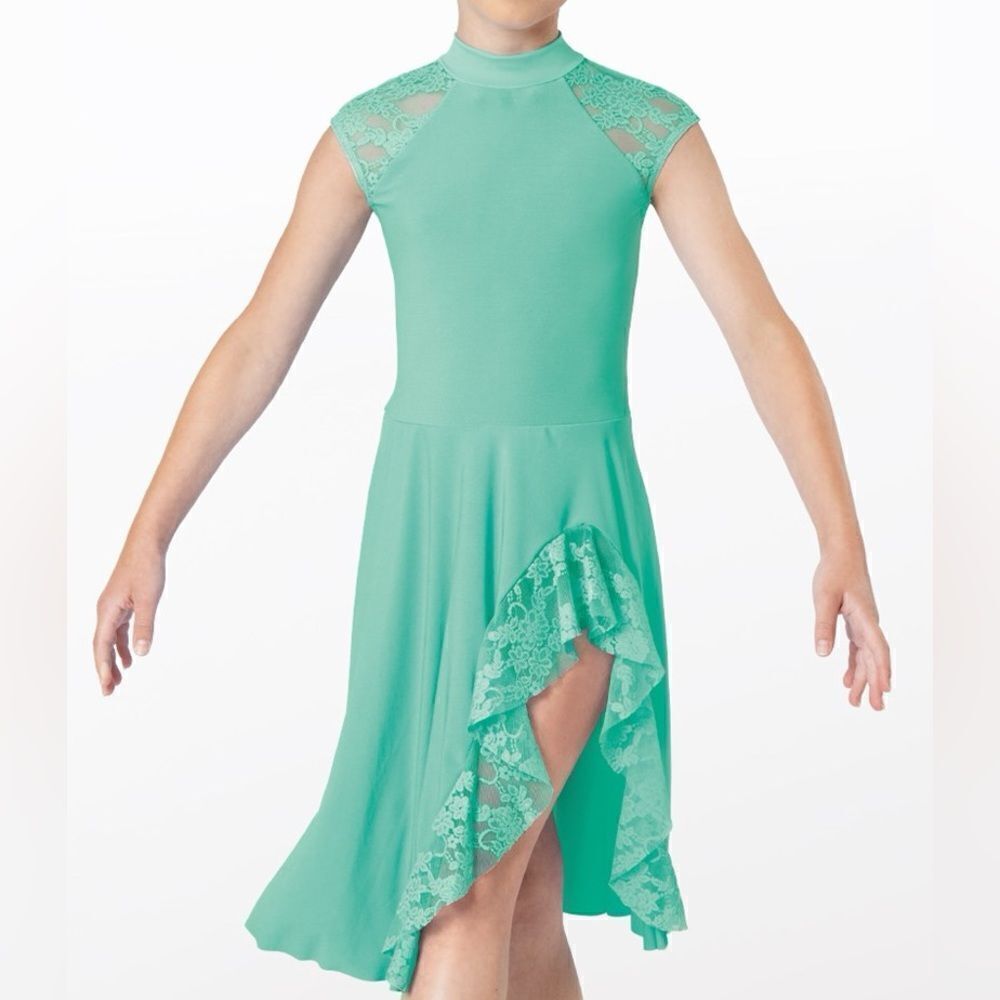 Weissman dance costume aqua blue-green Jealous Of The Angels 13192 child LC
